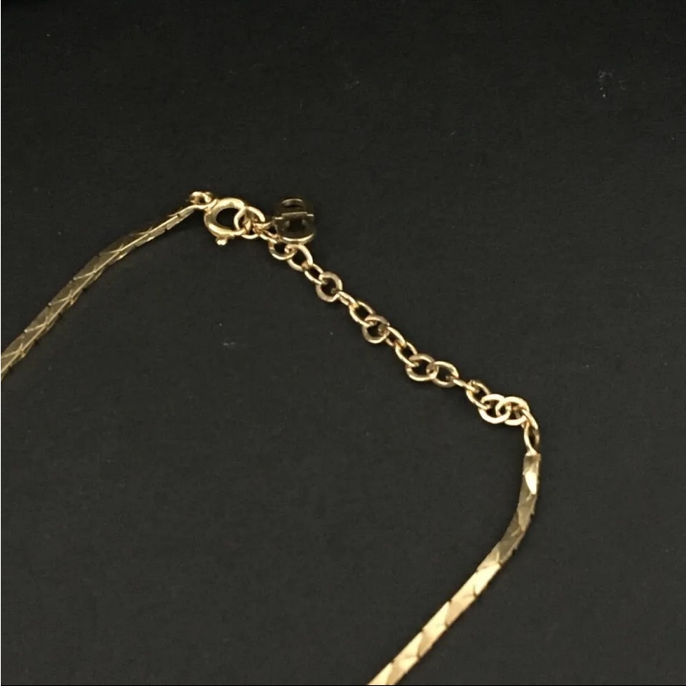 Christian Dior Gold Pearl Diamond Charm Necklace - Picture 5 of 10